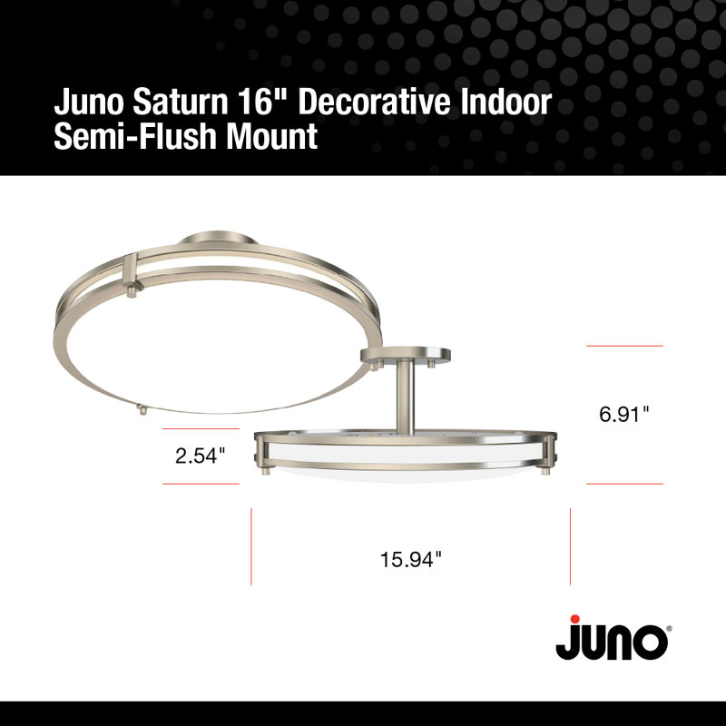 Doneshia Acrylic LED Semi Flush Mount, Nickel