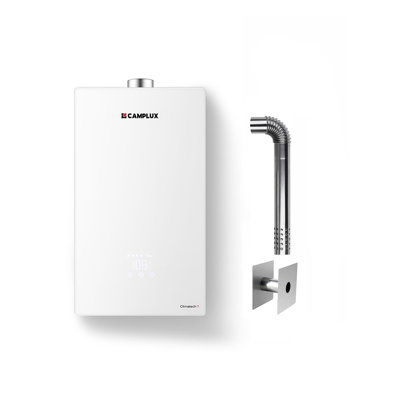 Chauffe-eau intérieur sans réservoir 4,22 gallons par minute 102 000 BTU avec évent, blanc