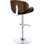Tabouret de bar moderne de style Mid-Century noir et élégant avec détails de revêtement pour la salle à manger