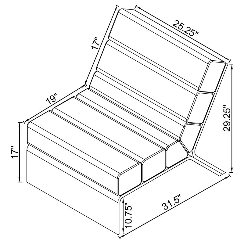 Chaise sans accoudoirs en acrylique Freeman