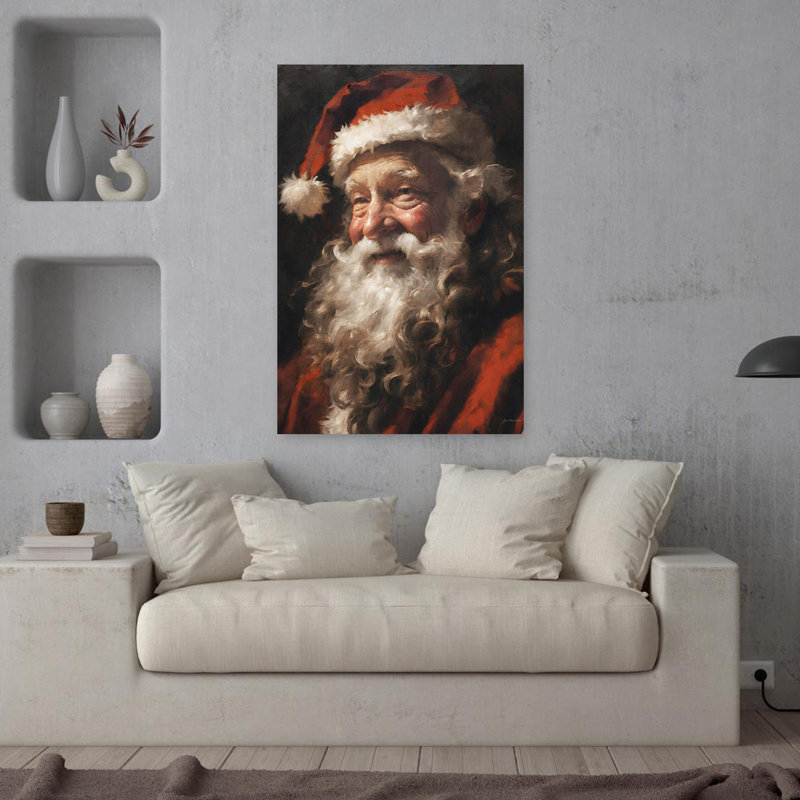 «Papa Noel», art contemporain abstrait, H 36 po x l 24 po