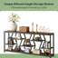 Table de canapé durable avec rangement généreux et design rustique, idéale pour les espaces de vie modernes et traditionnels