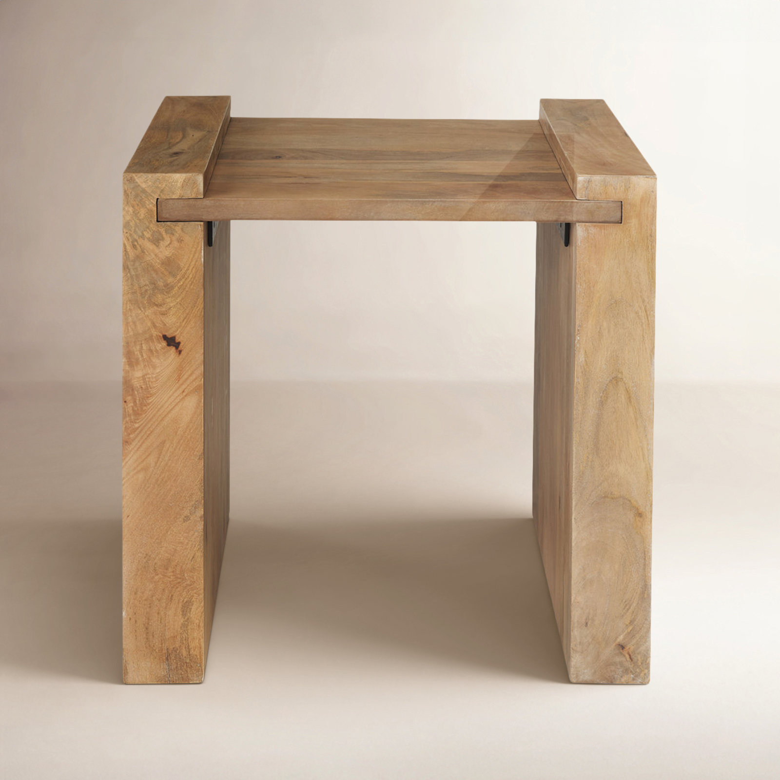 Tabb Solid Wood End Table, Light Brown