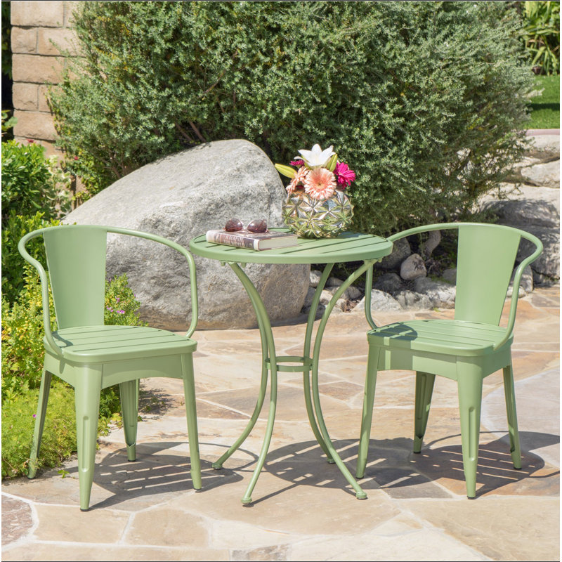 ENSEMBLE MÉTAL 3 PCS COLMAR, Vert