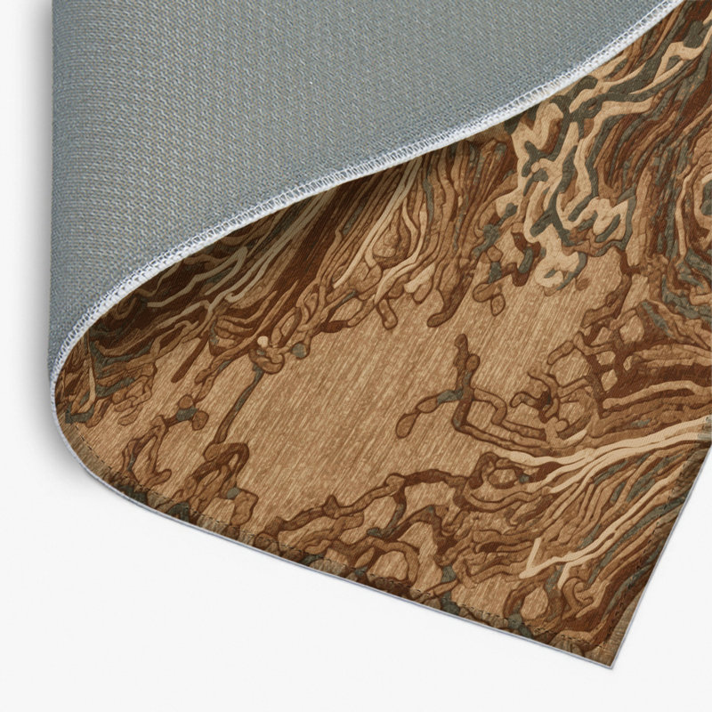 Tapis d'intérieur et d'extérieur brun Nature, Rectangulaire 2 pi x 3 pi