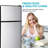 3.5 Cu.ft Mini Fridge With Freezer Mini Fridge With Adjustable Shelves Small Refrigerator With 2-Door For Home, Kitchen, Office And Bedroom-119273487