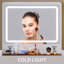 Coiffeuse (coiffeuse de maquillage) - bureau de coiffeuse 3 en 1 (miroir de maquillage) avec miroir à plateau ouvert, coiffeuse de maquillage avec bureau en verre visible, coiffeuse de maquillage compacte avec 3 tiroirs et tabouret, pour la chambre à coucher