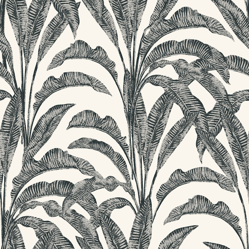 Papier peint luxueux Luxe Palm, Gris