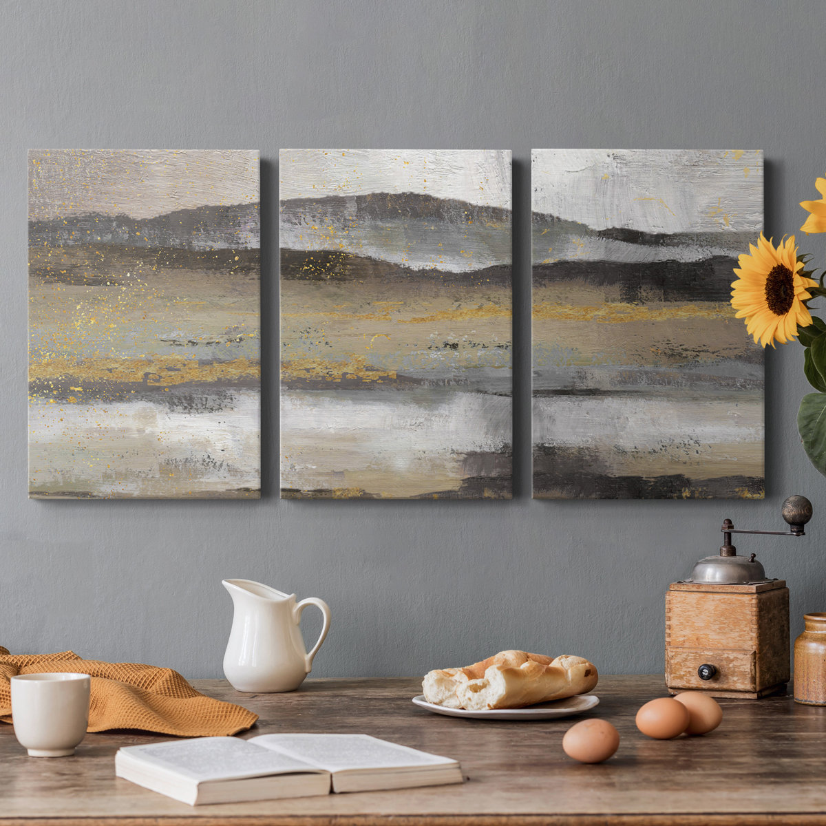 Rolling Hills- Premium Gallery Wrapped Canvas - Ready to Hang Loon Peak Size: 27 H x 54 W x 1 D