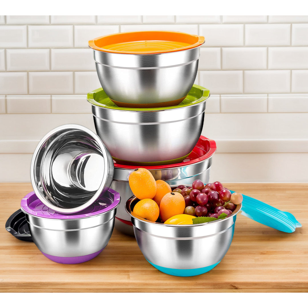 31 pieces of silicone cooker set, kitchen set, non stick heat-resistant cooker - BPA free, and 6 pieces of stainless steel mixing bowls Smith Barton