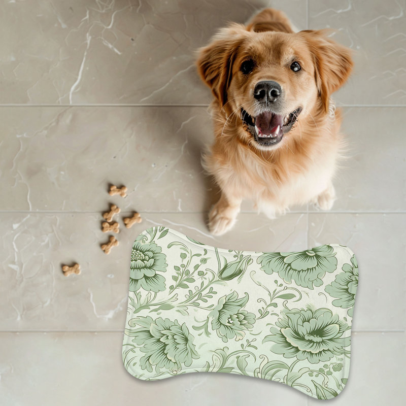 Soft Patterns - 1 Piece Bone Shape Feeding Mat