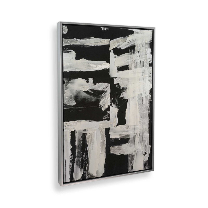 "Structural Dissonance II" par Melissa Wang, reproduction d'art sur toile, H 36 po x l 24 po, Argent argent