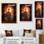 Beauté asiatique en kimono rouge - art mural Japon-973366494-973366490