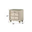 Table de chevet beige avec velours beige