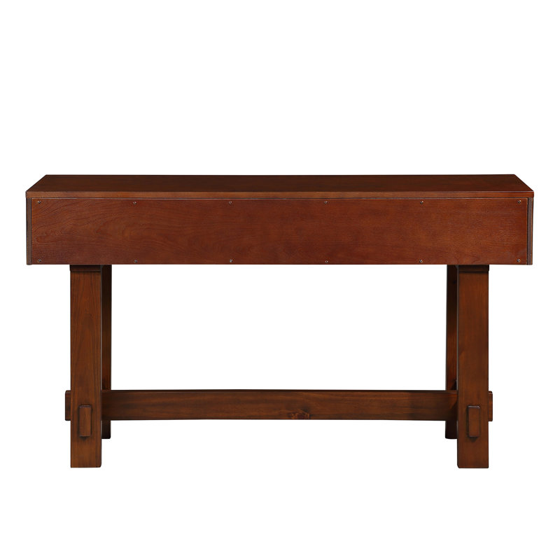52 inch Console Table with Storage Drawers, Cherry