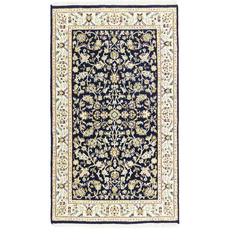 Tapis bleu Indo Nain Marna, Rectangle 3 pi x 5 pi