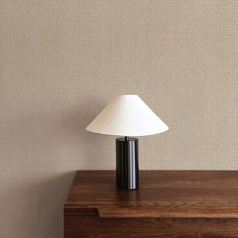 Wide Stranded Boxweave Paperweave Wallpaper, Beige/Gray