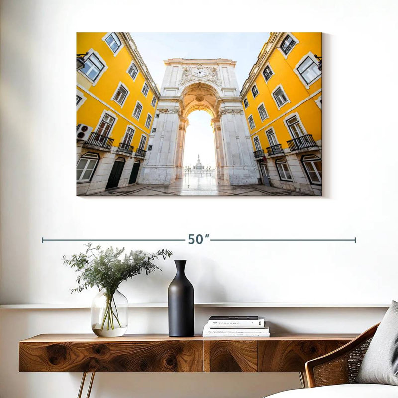 Lilie Triumphal Arch In Lisbon, 26" H x 39" W