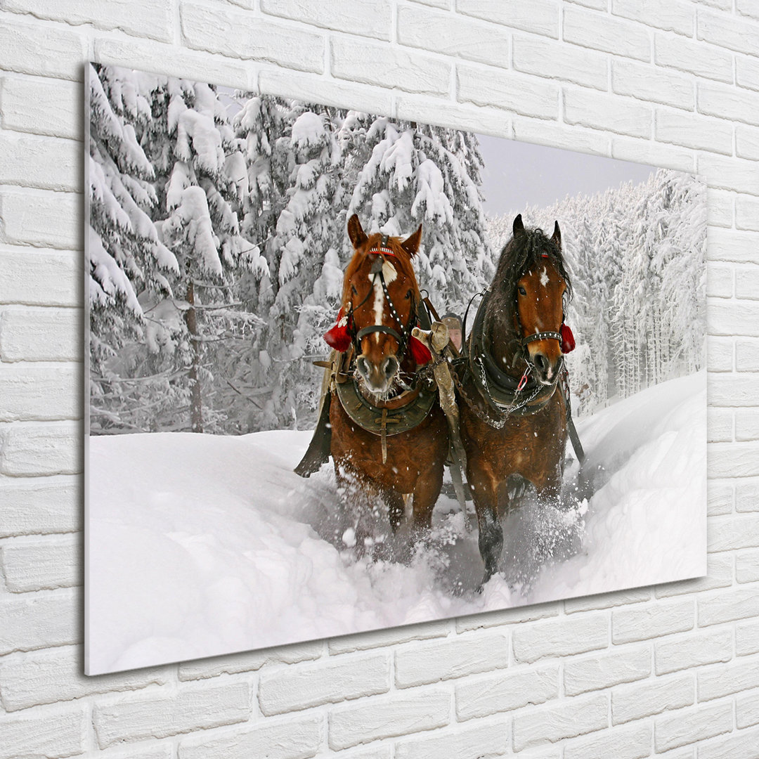 Glasbild Sleigh Ride