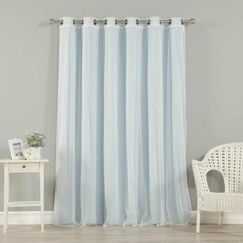 Rideau transparent occultant et isolant Granados, Bleu ciel, l 80 po x L 84 po