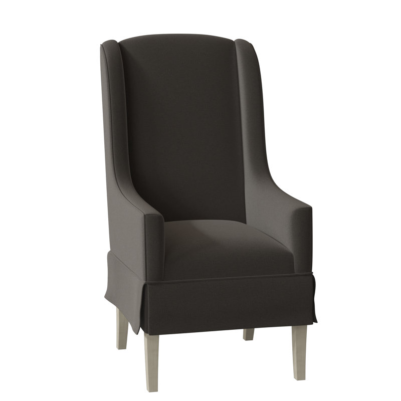 Reed Upholstered Wingback Arm Chair, 9953 Mink, Almond Buff