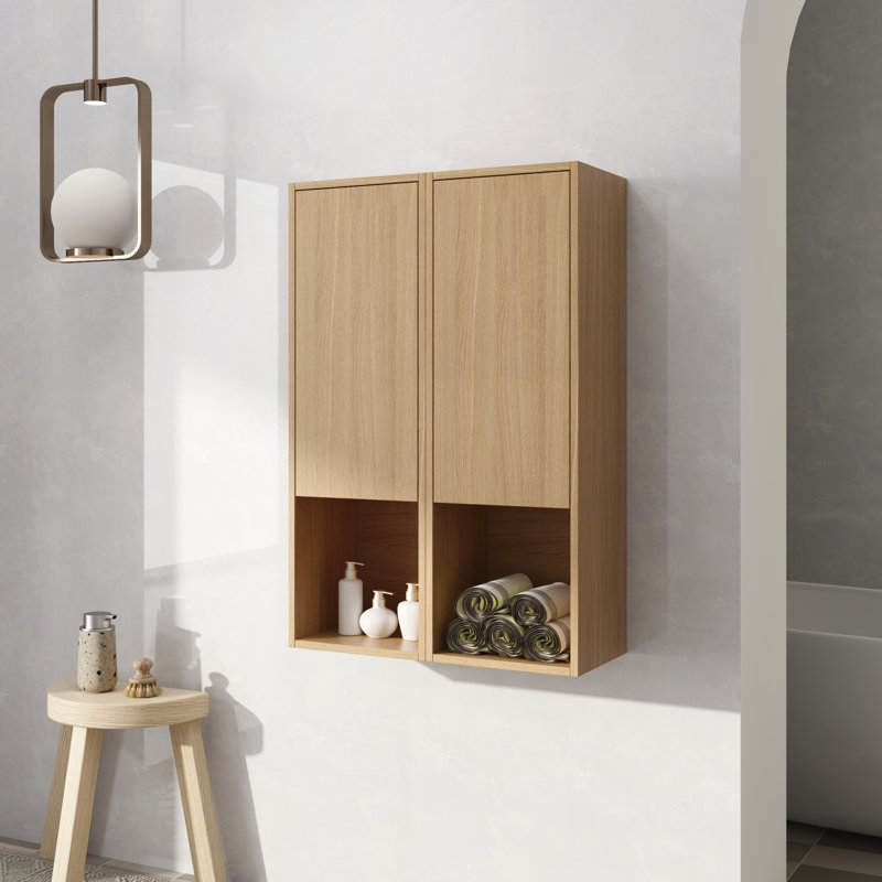 Armoire de rangement murale pour salle de bain avec portes, 24 po L x 35,91 po H, H 35,91 po x l 23,69 po x P 10,28 po