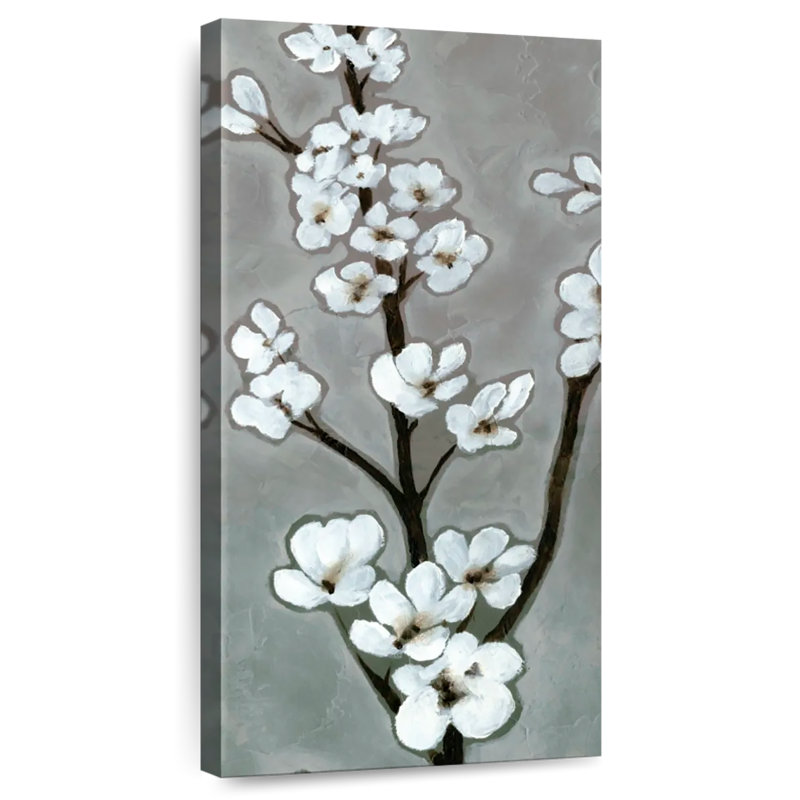 Fleurs blanches I, H 24 po x l 12 po