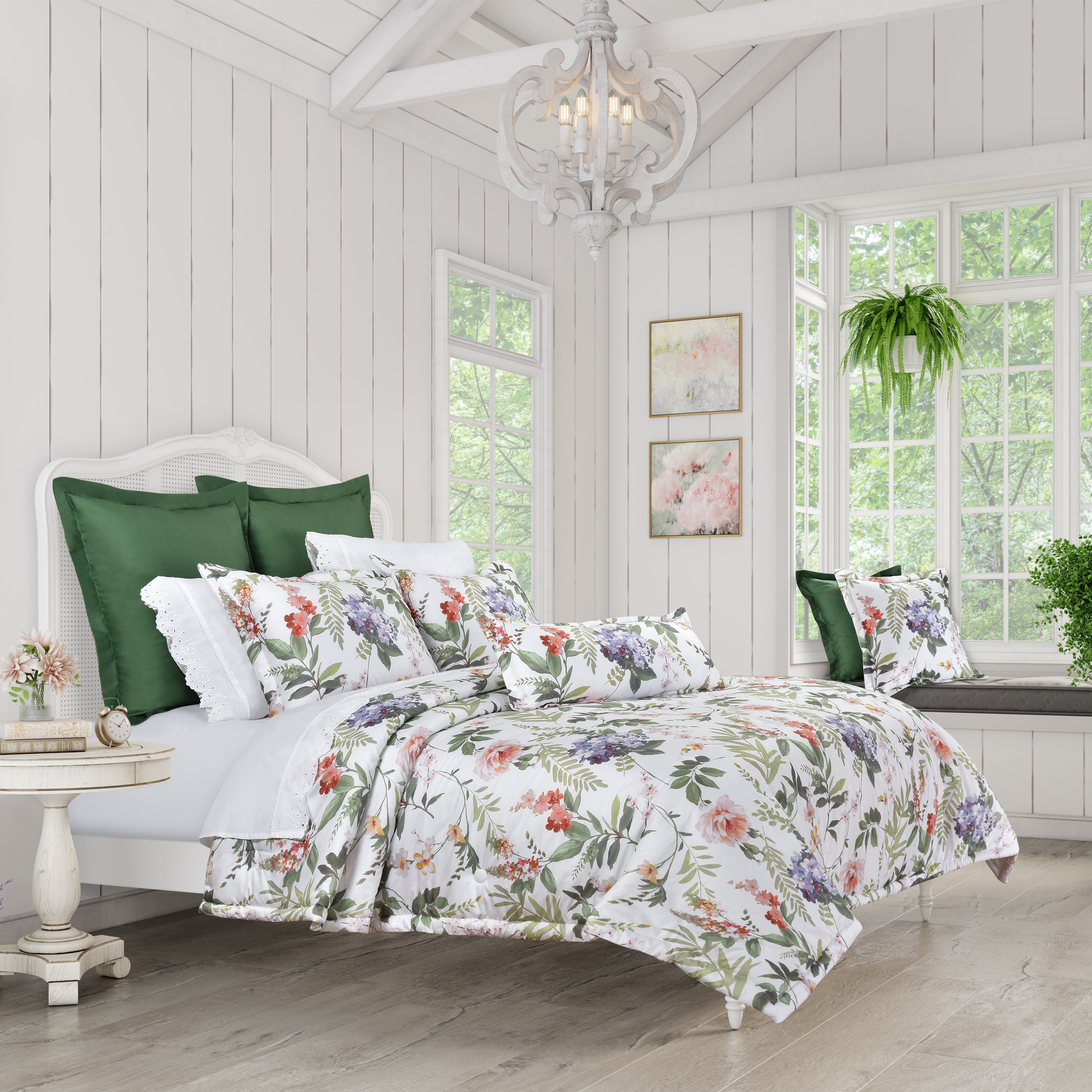 Chic Home Blaire Microfiber Floral Comforter Set & Reviews