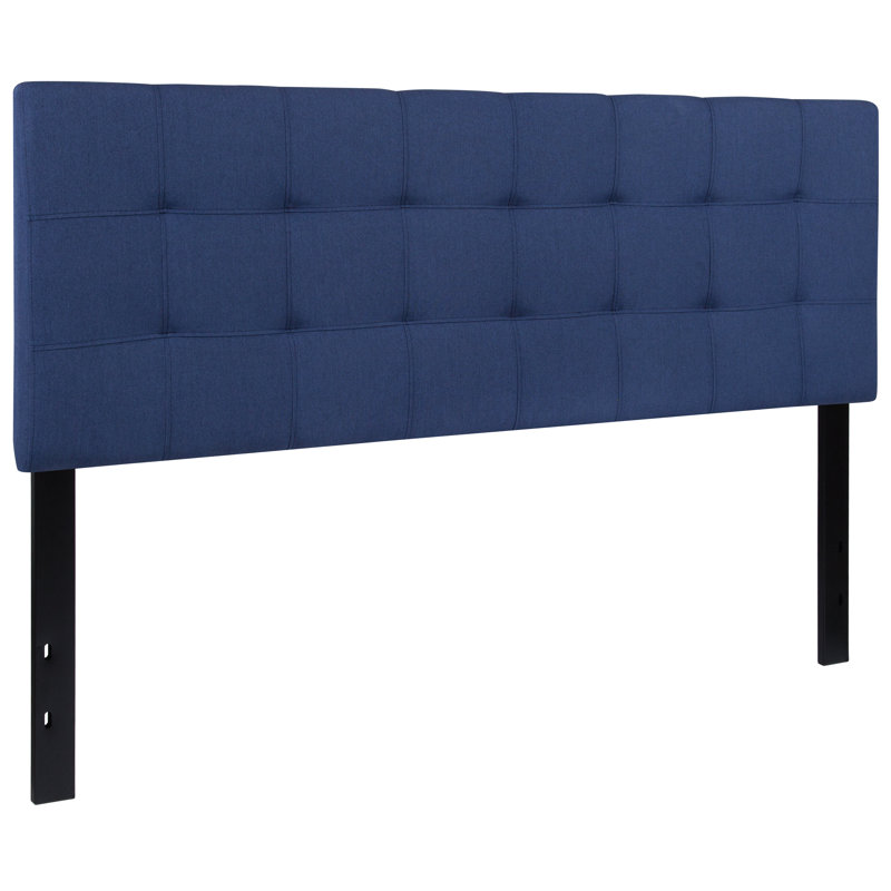 Tête de lit tapissier capitonnée Ciriaca, Bleu marine, Grand