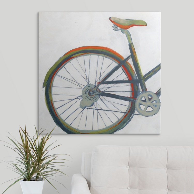 « i », reproduction d’art dépilée Bicycle Diptych, H 35 po x l 35 po x P 1,5 po, Toile