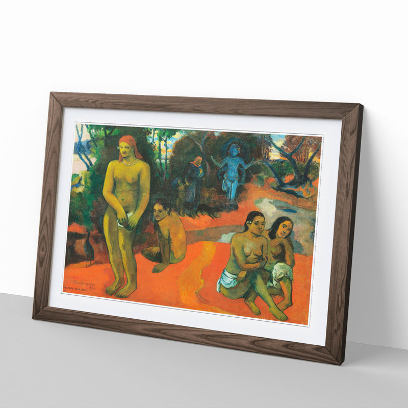 Delectable Waters by Paul Gauguin - Picture Frame Painting, 36cm H x 48cm W x 2cm D, Walnut
