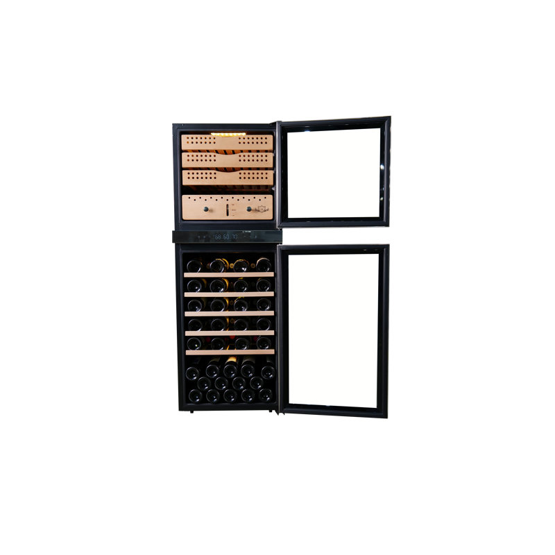 Réfrigérateur à vin et humidificateur à cigares Havana Vino, Noir mat