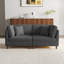 2 - Piece Upholstered Corduroy Modular Sectional with Pillow Back and Solid Wood Legs-1066189031