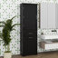 Armoire de salle de bain en bois avec 2 tiroirs de tailles différentes et une tablette réglable