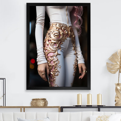 «Gold Fashion Artwork On Model I», reproduction sur toile