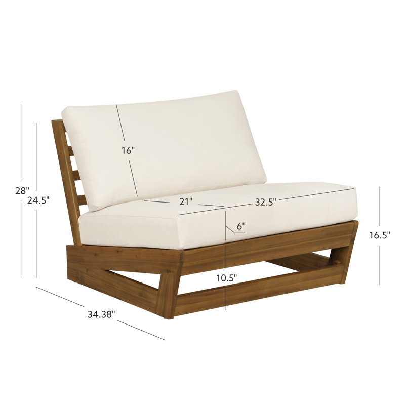 Silbury Outdoor TK White Chair, White Cushion/Brown Frame