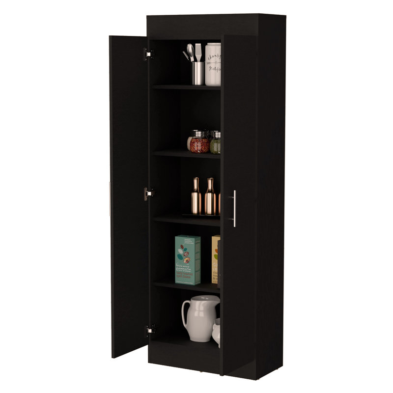 Garde-manger à 5 tablettes, Noir