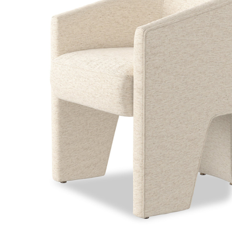 Fae Upholstered Arm Chair, Crypton Nomad Snow