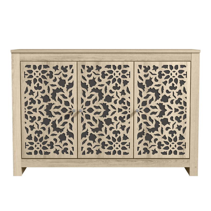 Culbreath Arrastia 3 Door Wide Sideboard, Oslo Oak, Barli