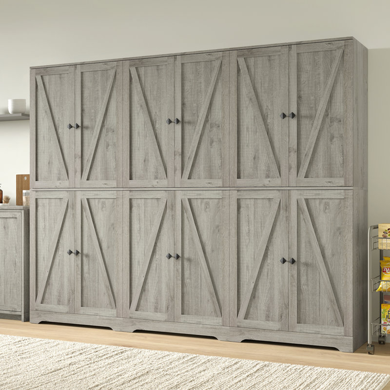 Armoire de rangement 72 po, Gris