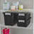 Sterilite Rugged Industrial Stackable Storage Tote w/ Lid, Black