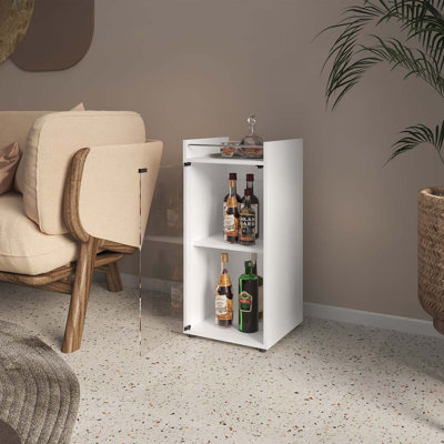 Bar 1 porte Wenge avec tablette ouverte
