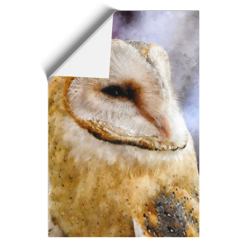 Barn Owl Painting - Frameless Print, 59cm H x 42cm W x 0.1cm D