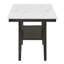 Table de comptoir rectangulaire en bois avec tablette de rangement Wyncote, blanc / espresso-125823609
