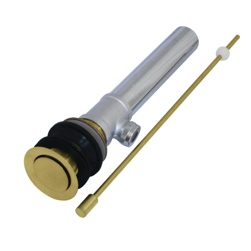 Kingston Brass Concord Brass Pop-Up Bathroom Sink Drain without Overflow, 22 Gauge, Satin Brass