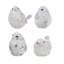 Ensemble de 4 oiseaux neige scintillants