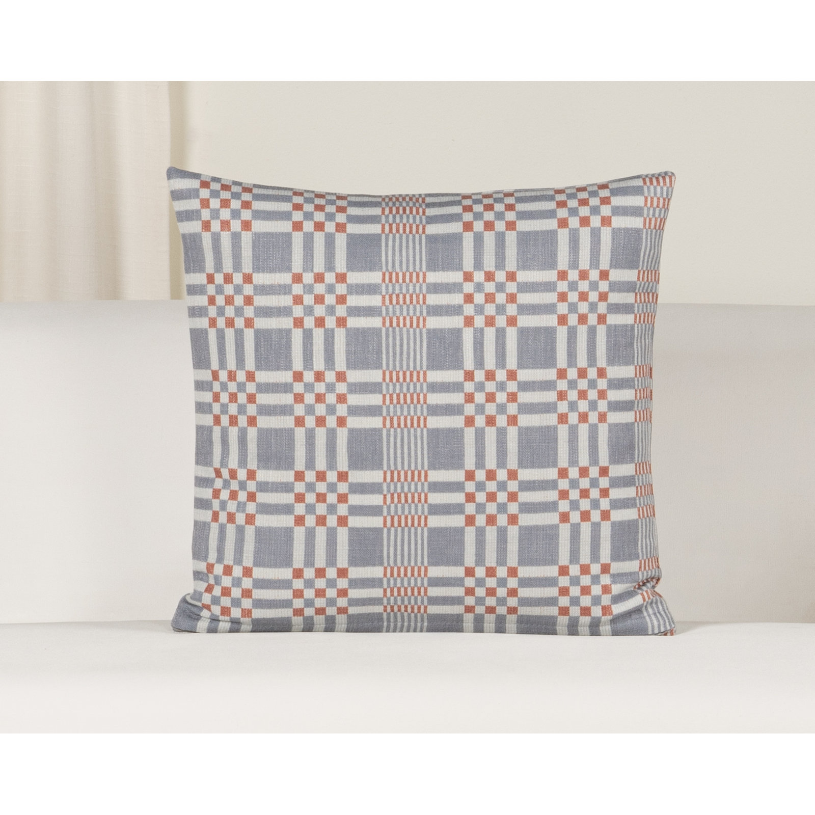 Modular Print Accent Pillow, Polyester, Blue, Square 20"
