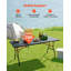 Table pliante, table utilitaire pliable semi-robuste 6 pi, table rectangulaire intérieure en plastique pour l'extérieur avec poignée intégrée, pour la fête, les repas, les mariages, les événements, le pique-nique, le camping, le noir-130977000-130976997