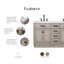 Elianna 60'' Double Bathroom Vanity with Marble Top-20029261