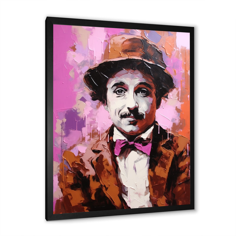Chocolat Chaplin I - célébrités, impressions sur toile_105724, H 44 po x l 34 po x P 1,5 po, Cadre photo noir